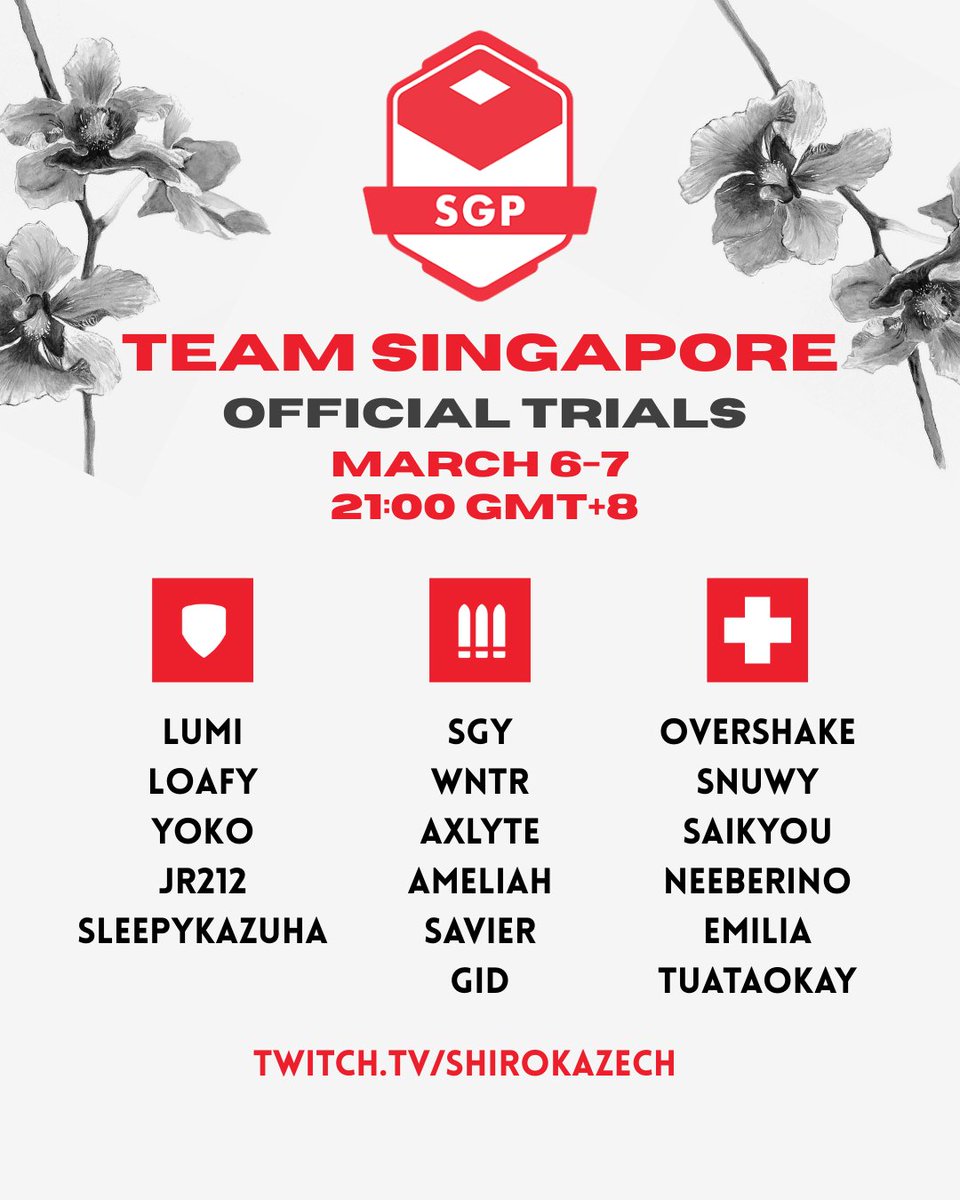 The long awaited Team Singapore OWWC Trial roster has been revealed!

This will also be the last chance to sign up for tryout, so if you forgot to sign up, or is interested in signing up, please fill out the tryout form below!