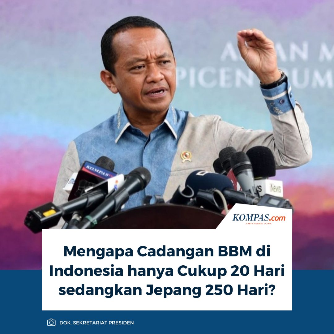 Karena TOLOL, 5 taun jadi Menteri Investasi sekaligus Kepala BKPM tapi ga pernah punya pikiran buat nambah storage kilang Pertamina. Dah setahunan jadi Menteri ESDM pun masih tolol juga.