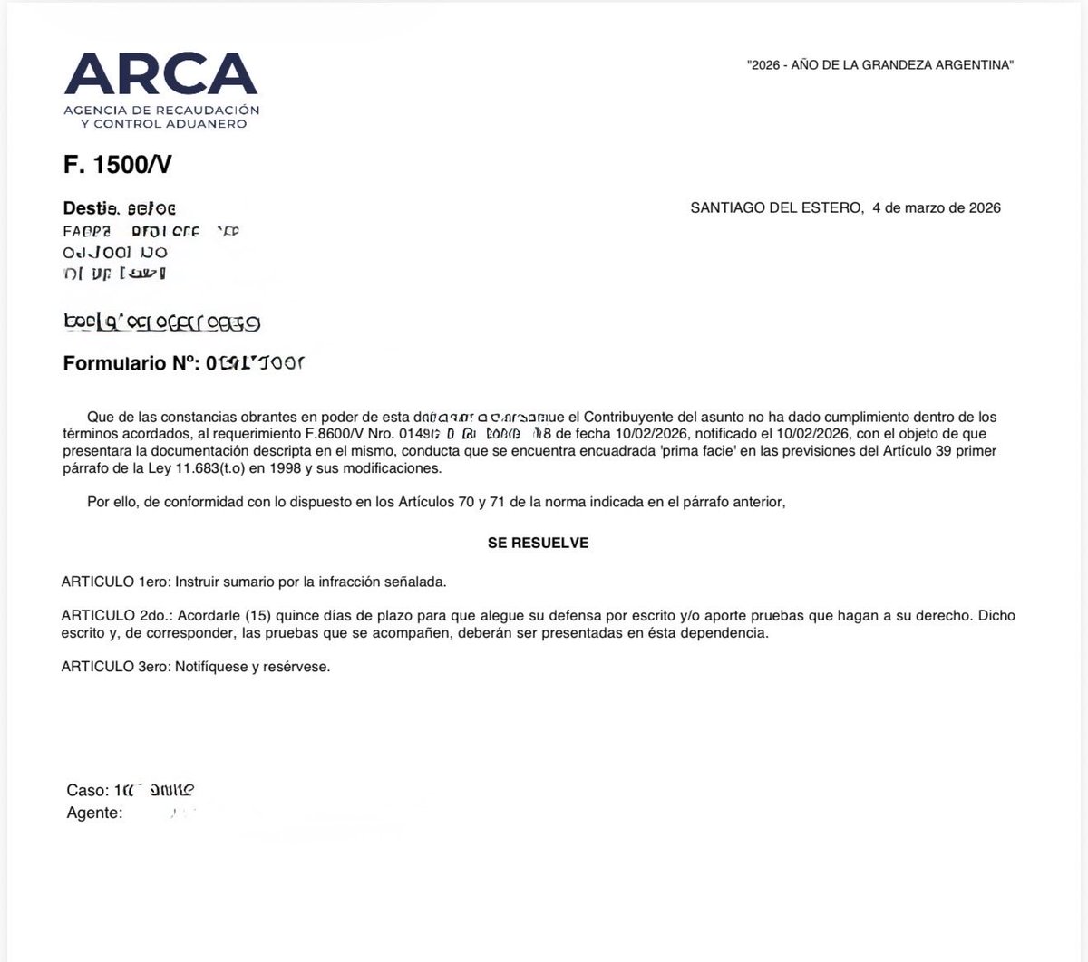<a href="/alerosenfeld/">Alejandro Rosenfeld</a> <a href="/ARCA_informa/">ARCA | Agencia de Recaudación y Control Aduanero</a> Tal cual. Y ahora, de forma inmediata, el sumario. Nunca vi algo similar