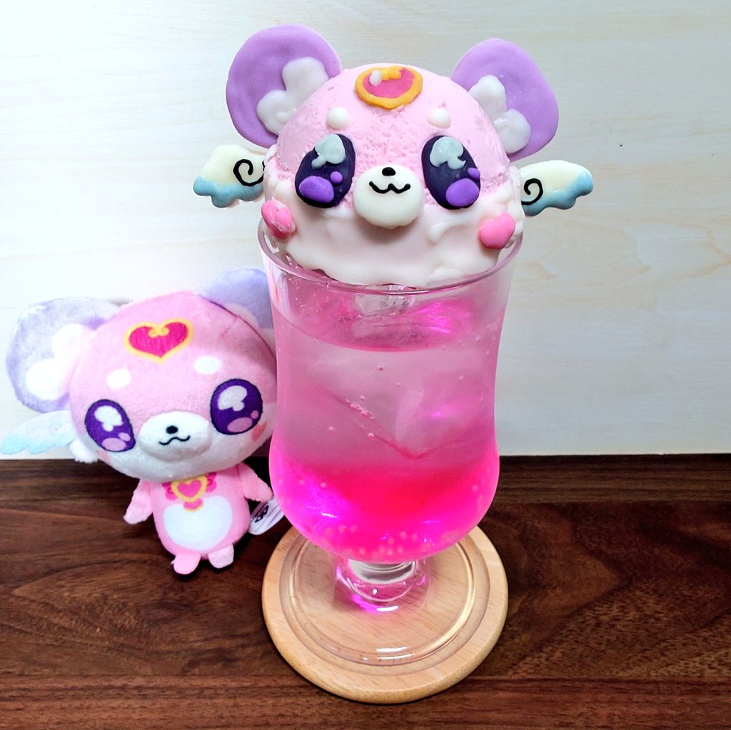 nyammy_lillian's tweet photo. ポチタンのクリームソーダ🐻🩷 https://t.co/rVKvlU4H6V