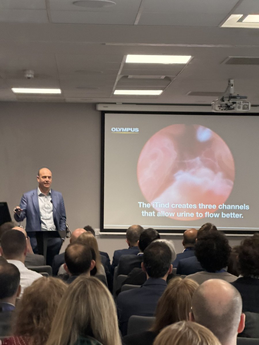NathanHooker12's tweet photo. Very nice talk from Mr Neil Barber on #iTind at @BAUSendourology BPO day held in Birmingham, UK. The talk focused on the right patient selection and excellent, published outcomes. @UrologyPartners https://t.co/A61RmW1zJ1