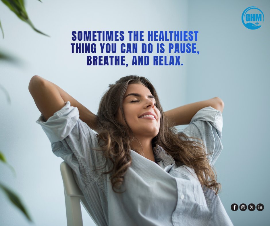 GHealthcareMag's tweet image. Sometimes the healthiest thing you can do is pause, breathe, and relax.

#RelaxAndRecharge #HealthyMind #WellnessJourney #MindBodyBalance #HealthMatters #TakeABreath