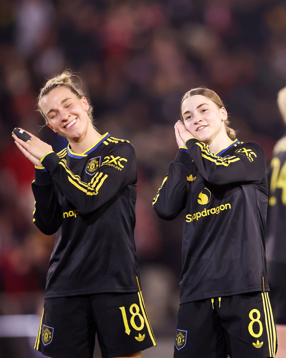 ManUtdWomen's tweet image. Game recognise game 🤝⭐️

Julia and Jess are both nominees for February's #PFA Fans' Player of the Month award — vote here ➡️ bit.ly/4aM5pFB