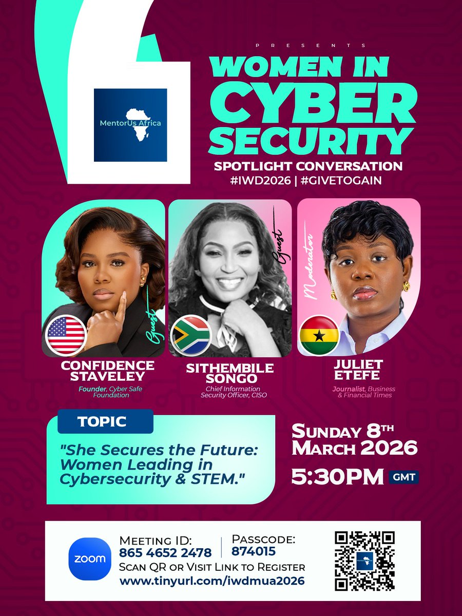 One question most people ask is the story about my Cybersecurity journey. 

As we approach the 2026 International Women’s day, I am delighted to share that I will be answering that question and several other insightful questions at the MentorUs Africa’s Women In Cybersecurity