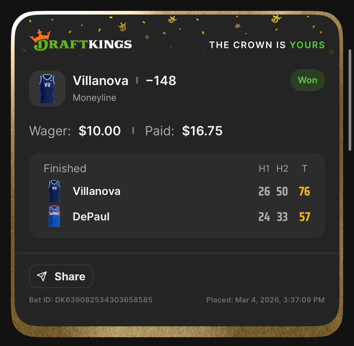 tailsnvrfails's tweet photo. Cash it! Next pick coming soon. Let’s roll. https://t.co/ZVg5UXy9mZ