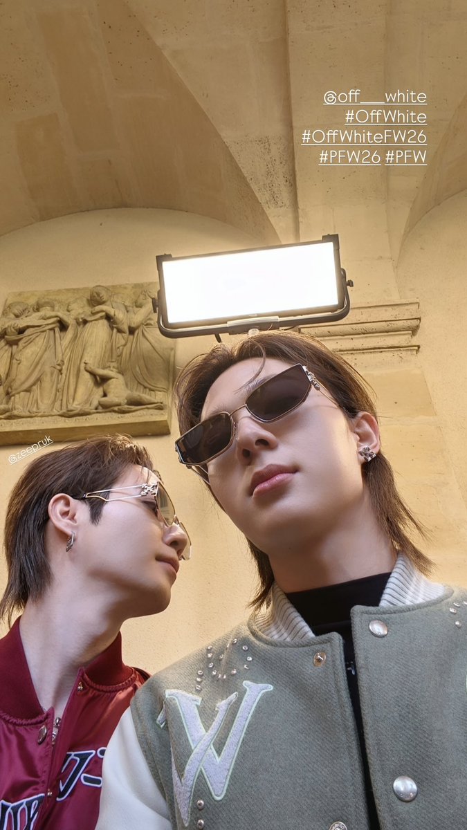 naznnu's tweet photo. Attending Fashion Week together for the first time. Here's to many more achievement✨️

ZEENUNEW IN PARIS FW26
#OffWhitexZeeNunew
#OffWhiteFW26

@OffWht #OffWhite
@zee_pruk #ZeePruk
@CwrNew #NuNew https://t.co/AgHkQhz01I