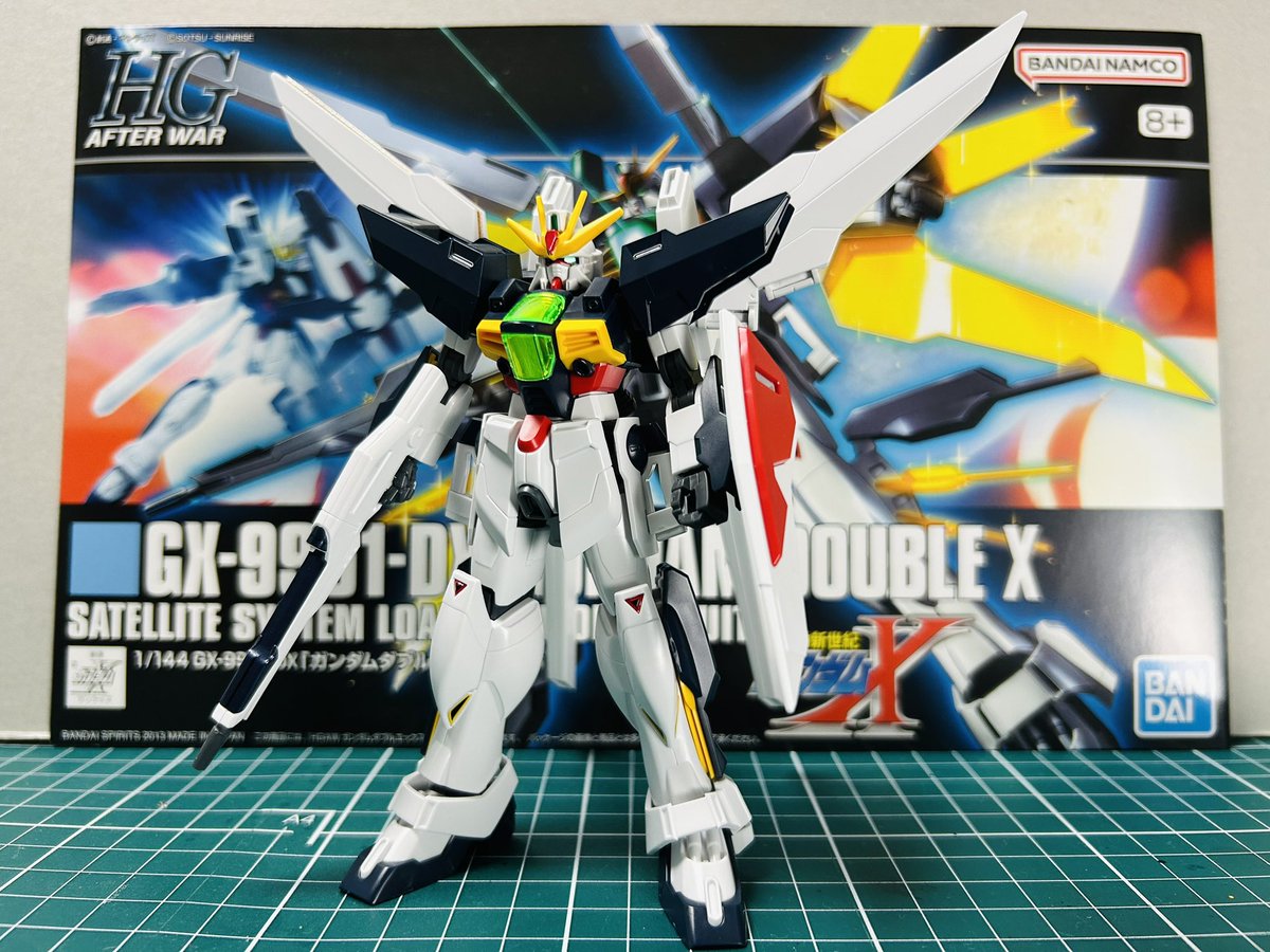 HG ガンダムダブルエックス 完成〜👌 DXの細身だけどXからはだいぶゴツ