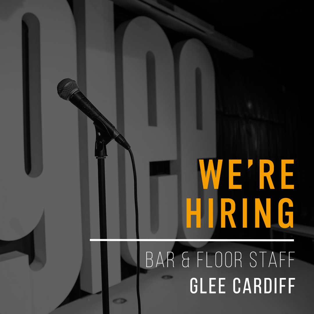 GleeClubCardiff's tweet photo. ★ WE'RE HIRING ★

Why do a boring job when you can work for the UK’s best comedy and live music venues?!

We're currently hiring for Bar &amp; Floor Staff in Cardiff!

Full details here 👉 https://t.co/bg64CvNdhw https://t.co/48eViVmA4M
