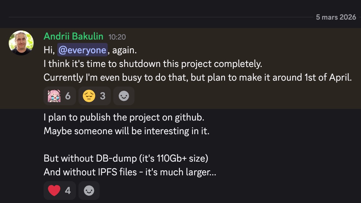 In a few weeks, cryptonoise telegram/discord bot will be shut down. It was a great tool of great help to monitor tezos activity.
Maybe <a href="/objktcom/">objkt</a> could build an alternative as they do have the full database needed to run it ?