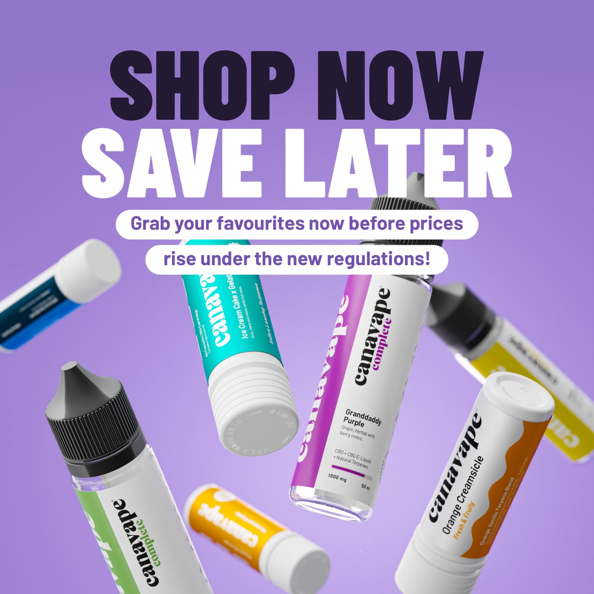 Canavapecbd's tweet photo. Shop Now. Save Later.

Shop Now. Save Later.

Industry changes and vape tax rises are coming.
We’re rotating deals across the Canavape range before prices adjust.

Secure your favourites while current pricing lasts.

https://t.co/Rpq6n4zF8J

#Canavape #CBDUK #CBDWellness https://t.co/EKfVvE5ThS