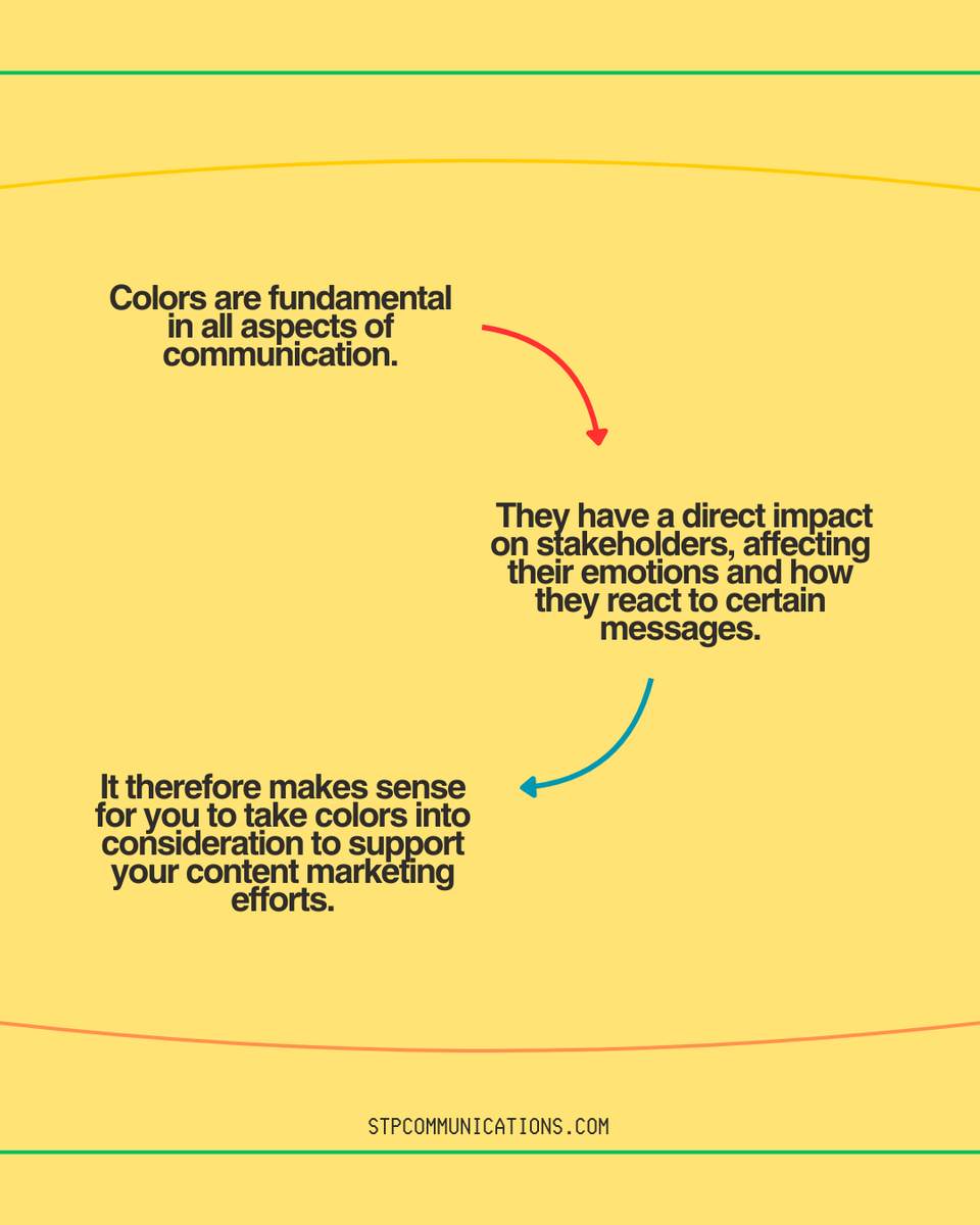 stpcomms's tweet photo. #Colours are fundamental in all aspects of #communication. They have a direct impact on stakeholders, affecting their emotions and how they react to certain messages. See here how they affect people. #colour #psychology Link to the blogpost: https://t.co/InJhLMx3z6 https://t.co/wpAkSn2CyV