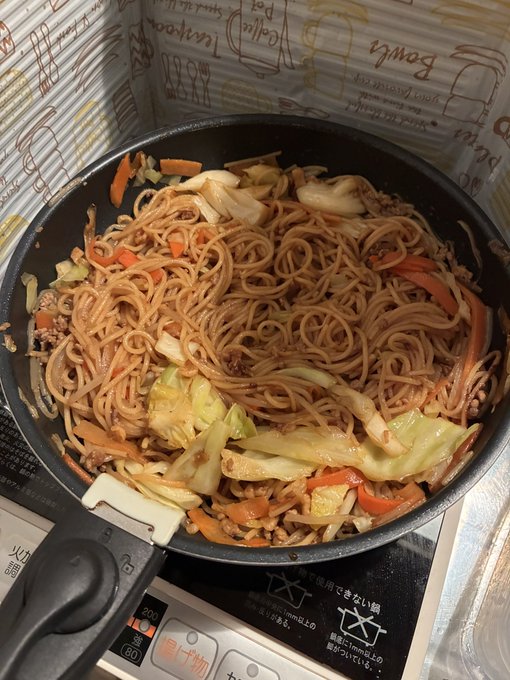 焼きそばパスタ 