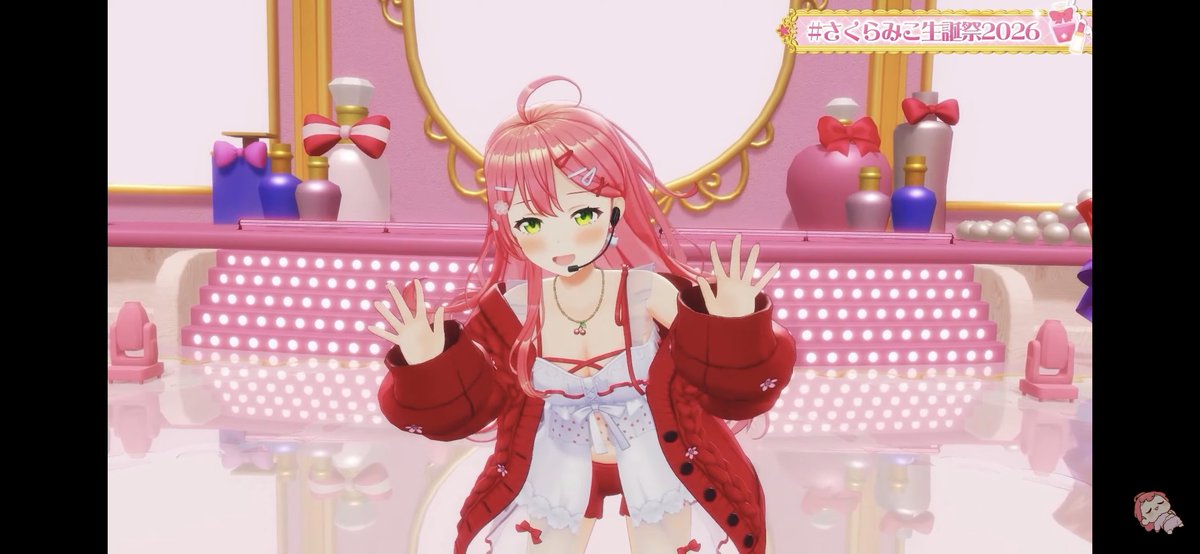 Neusu_ama's tweet photo. にゃっはろ～！！！！🌸🌸🌸🌸🌸🌸
最初から最高にかわいくて最高にアイドルで歌もダンスもうまくて涙腺崩壊！！😭😭😭😭
#さくらみこ生誕祭2026 https://t.co/L9zgPLfMxN