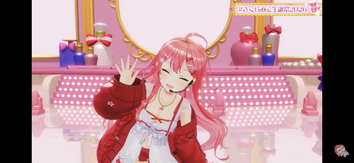 Neusu_ama's tweet photo. にゃっはろ～！！！！🌸🌸🌸🌸🌸🌸
最初から最高にかわいくて最高にアイドルで歌もダンスもうまくて涙腺崩壊！！😭😭😭😭
#さくらみこ生誕祭2026 https://t.co/L9zgPLfMxN
