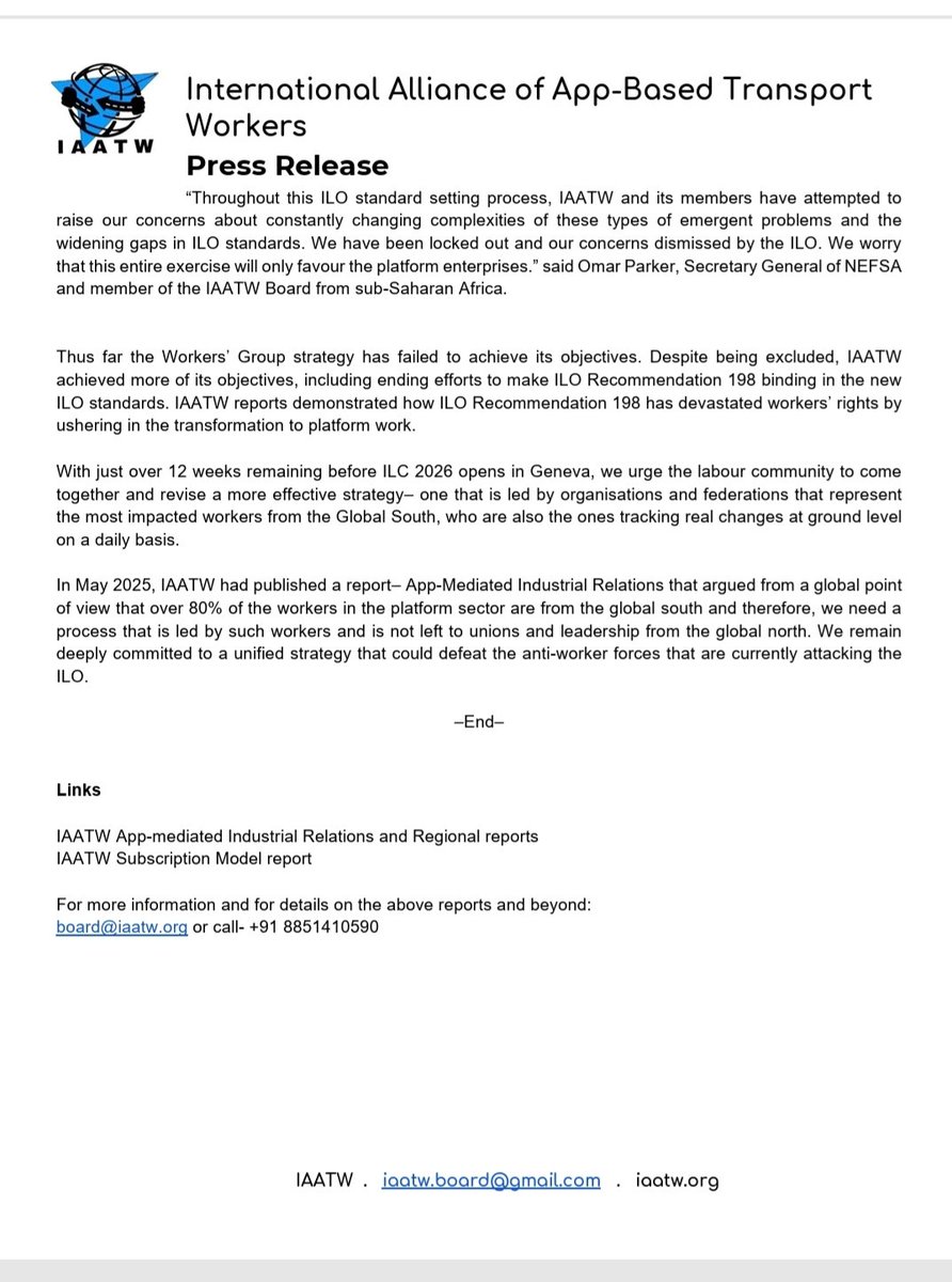 Indian Federation Of App Based Transport Workers tweet media