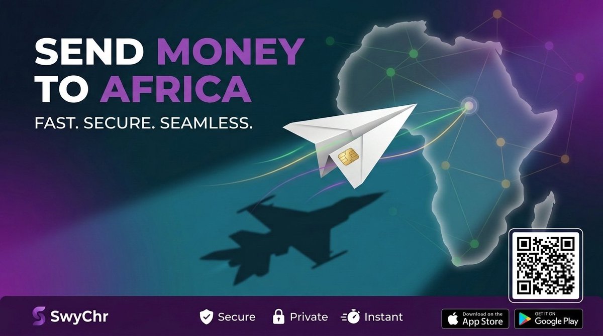 swychrglobal's tweet photo. Send Money to Africa from Anywhere in the World.

With Swychr’s P2P remittance, you can send money from outside Africa quickly, securely, and seamlessly.

👇Start sending smarter 
https://t.co/BgfLe7RLk1

#swychr 
#remittance #sendmoneyhome 
#fintechafrica #crossborderpayment https://t.co/Okmnf5oh9i