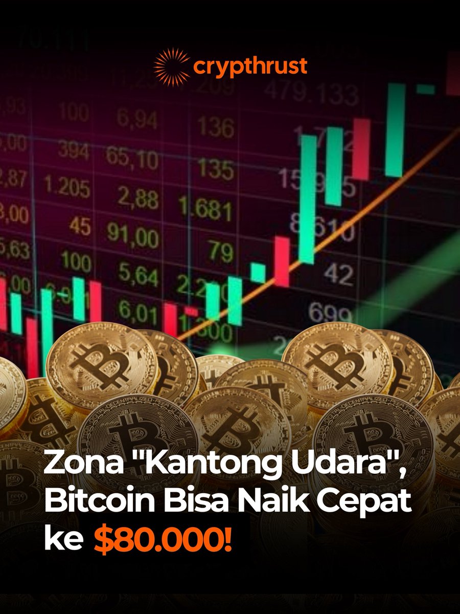 crypthrust's tweet photo. BTC meroket ke $80.000 possible gak der menurut kalian? 🤑

#Crypthrust #Bitcoin #BTC https://t.co/yNuSYfL7CQ