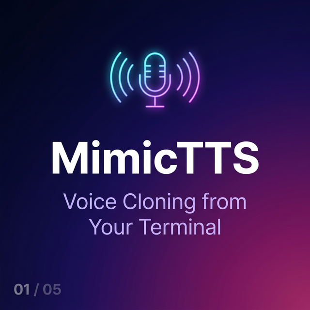 rajjitlai's tweet photo. 🎙️ Shipped MimicTTS — open-source voice cloning in your terminal.
Clone any voice. 10 languages. GPU or CPU.
No bloat. Just results.
GitHub: https://t.co/Mk9bDVLRXf
#opensource #ai #python
#clone #voiceclone https://t.co/AiB4xT3c8u