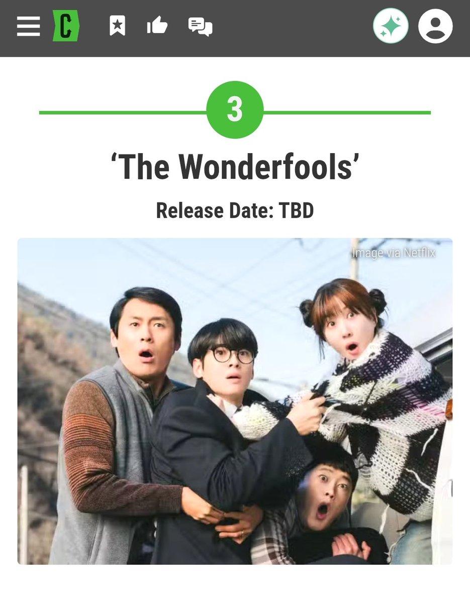 📰 Park Eunbin and Cha Eunwoo’s ‘The WONDERfools’ ranks #3 on Collider’s list of “6 Most Exciting Sci-Fi Shows Officially Coming to Netflix in 2026”

#ChaEunwoo #TheWonderFools #원더풀스
#차은우 #チャウヌ #车银优 #ชาอึนอู #車銀優