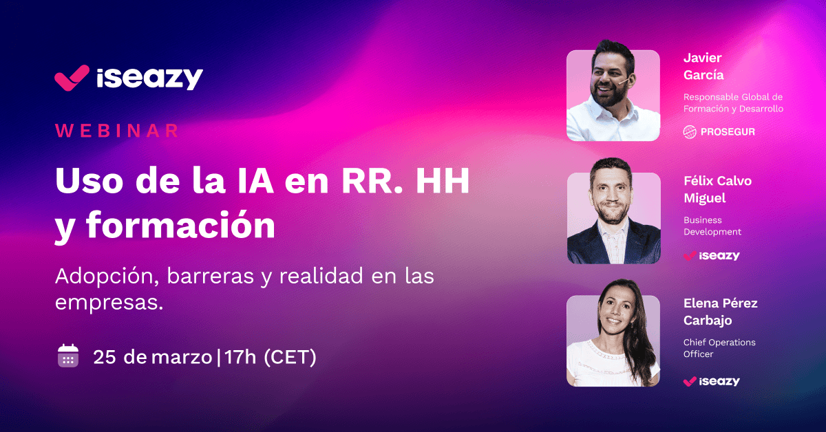 isEazy's tweet photo. ¿Sabes cómo estan usando la IA en RR. HH. y formación?  El 25/03 presentamos nuestro estudio elaborado junto a Microsoft: “Uso de la IA en RR. HH. y Formación” con la participación de Javier García de Prosegur. No te lo pierdas 👉 https://t.co/zLp3EGoYti https://t.co/FgurU4MPiH