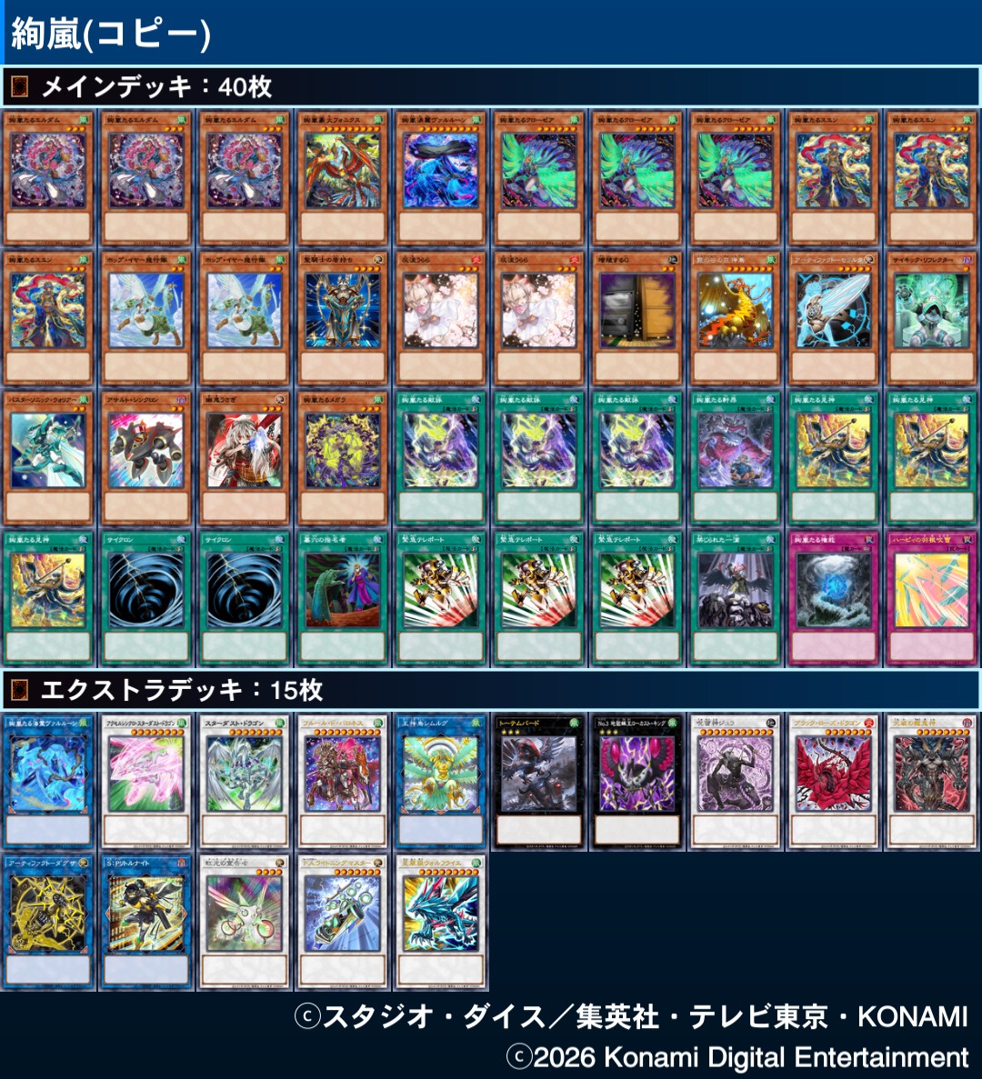 盾持ちやホップイヤーなどの風属性獣族ギミック好き過ぎる勢が作る「絢