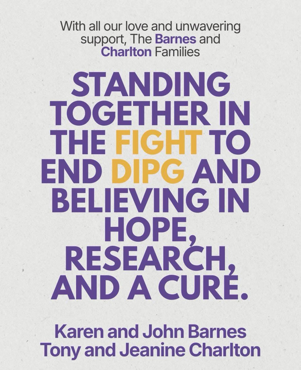 Stormtheheavenz's tweet photo. Thank you, to the Barnes &amp; Charlton Families for your Bronze Level Sponsorship of 2026 Bean’s Ball.  

There’s no cause greater than the fight for our children’s right to grow up to be adults.  #WeMustDoBetter

DIPG, WE are coming for you! https://t.co/2nbOOCGdZ4