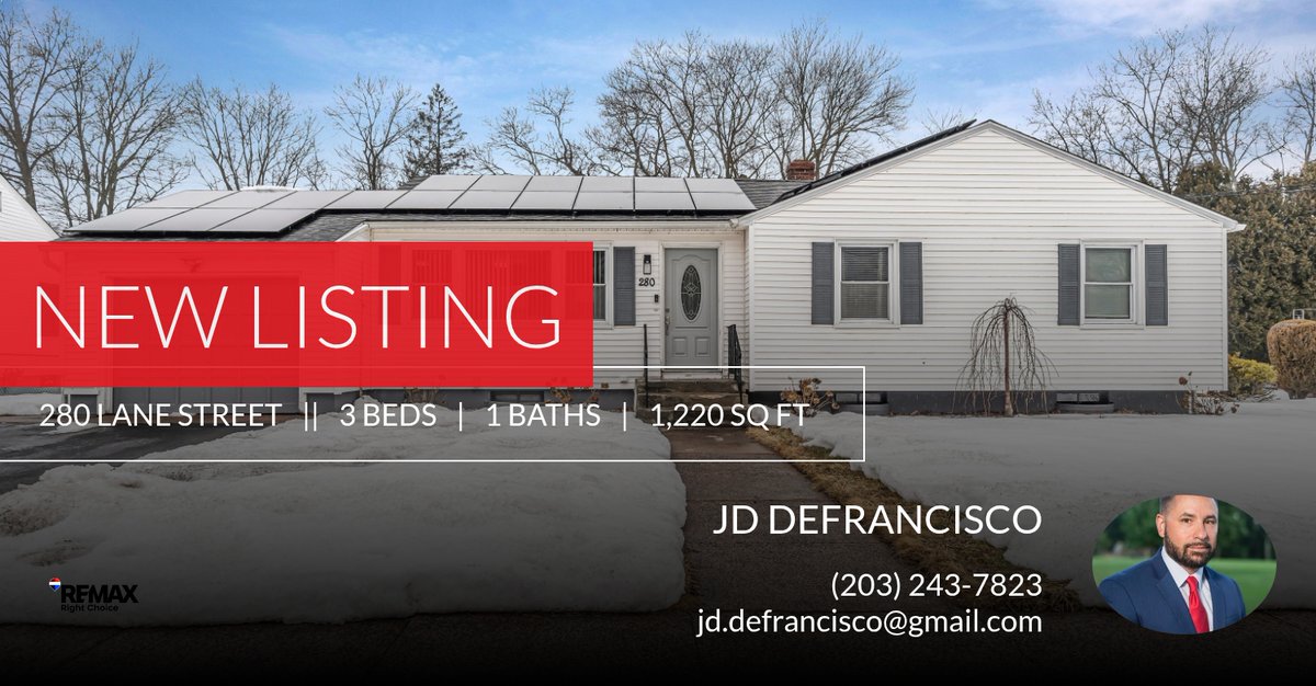 CTRealEstateJD's tweet photo. 📍 New Listing 📍 Take a look at this fantastic new property that just hit the market located at 280 Lane Street in Hamden. Reach out here or at (203) 243-7823 for more information https://t.co/G73DQOZdt9 https://t.co/hRdwIdK1tb