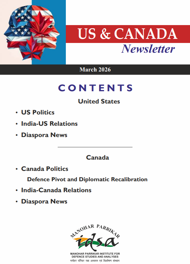 IDSAIndia's tweet photo. MP-IDSA US &amp; Canada Newsletter
CURRENT ISSUE | MARCH 2026                                                                  

https://t.co/LIvfMbxXqb https://t.co/vgKwhVq9fK