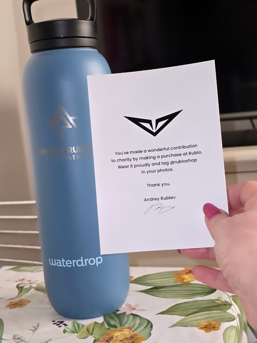 RossellaRome's tweet image. Thank you @AndreyRublev97, #andreyrublevfoundation and #waterdrop for giving me the opportunity to buy this amazing bottle to "play for the kids". #andreyrublev