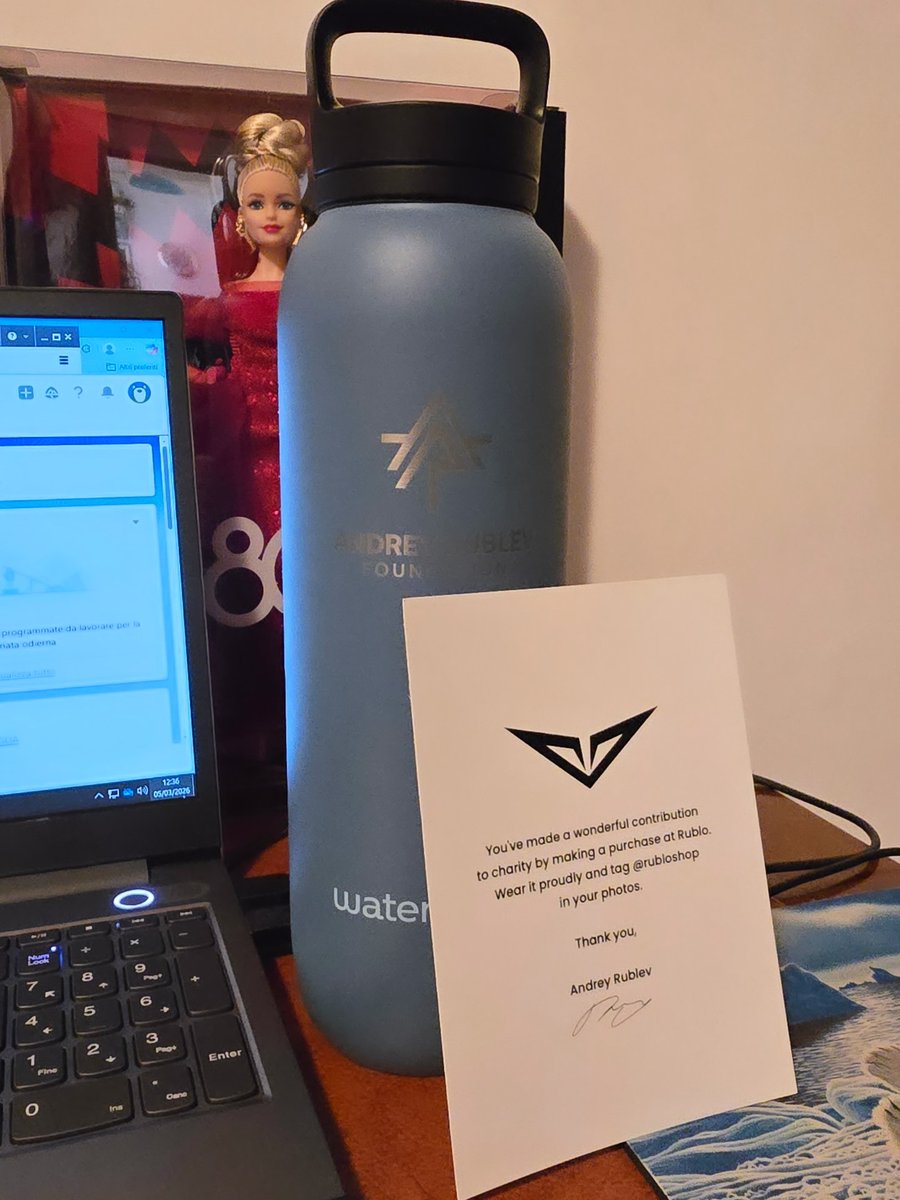 RossellaRome's tweet image. Thank you @AndreyRublev97, #andreyrublevfoundation and #waterdrop for giving me the opportunity to buy this amazing bottle to "play for the kids". #andreyrublev