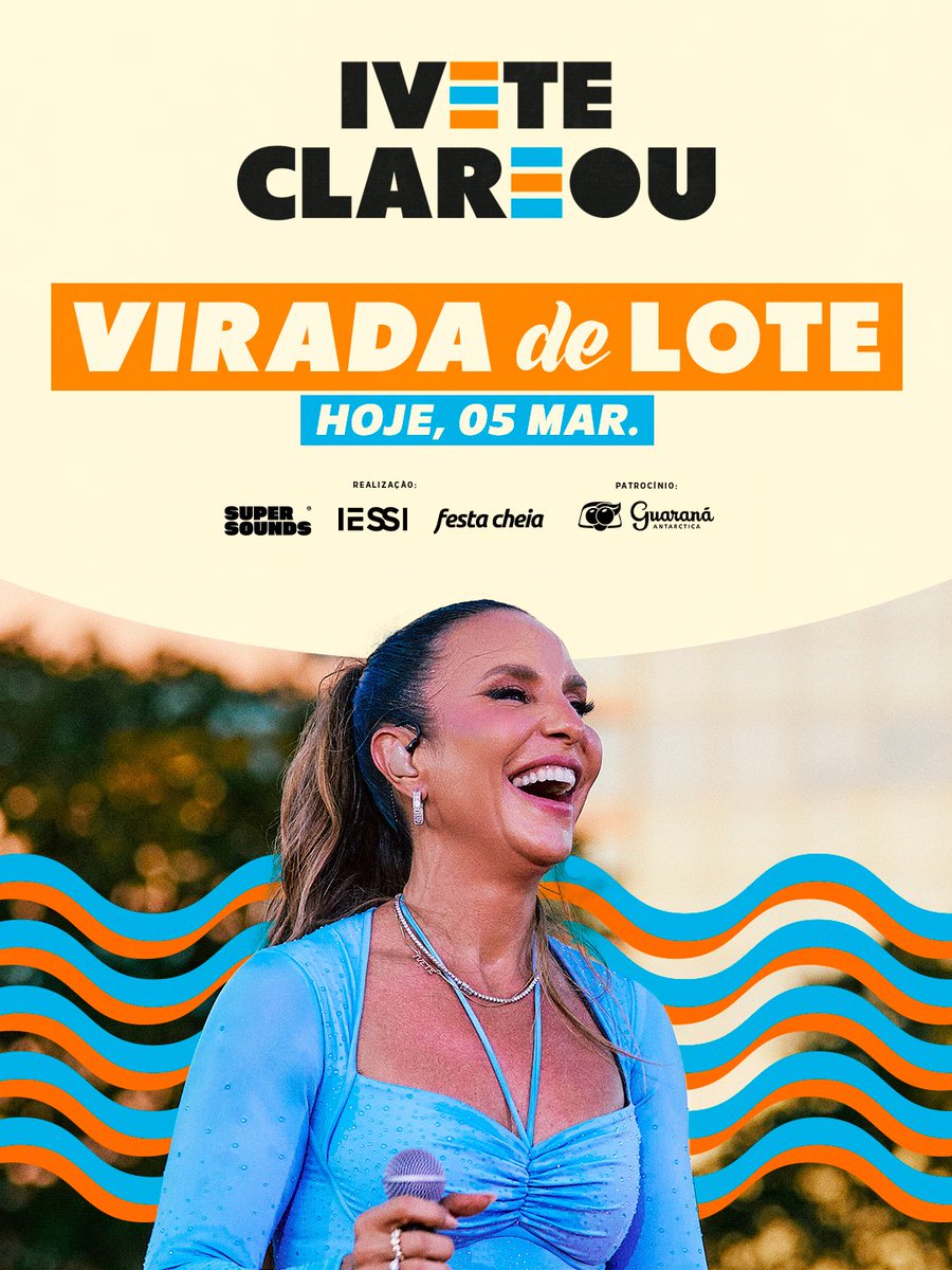 Lote promo até hoje! 

ingresse.com/iveteclareoure…
