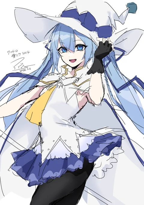 ワンドロ雪ミク2014 #初音ミク