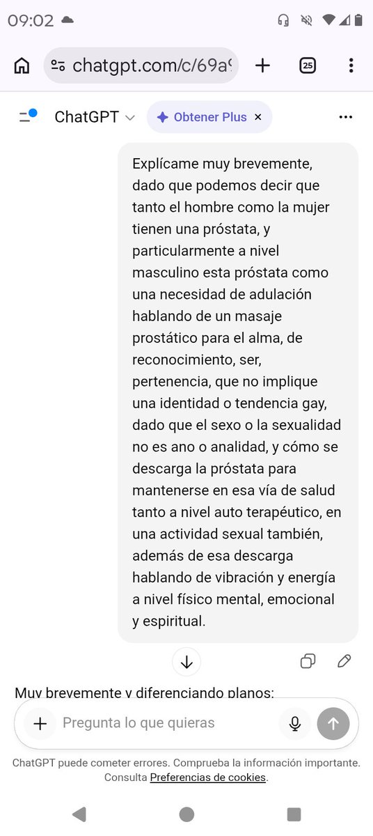 AzulProfundis's tweet photo. Ups. Complementando Charla informativa con Chat GPT:
Adulación, ¿Masaje prostático para el alma?
⏯️ https://t.co/K8LMwauQyK

Bonito Jueves de Júpiter/ Scouting Mente y Energía. https://t.co/R5fskpup2l