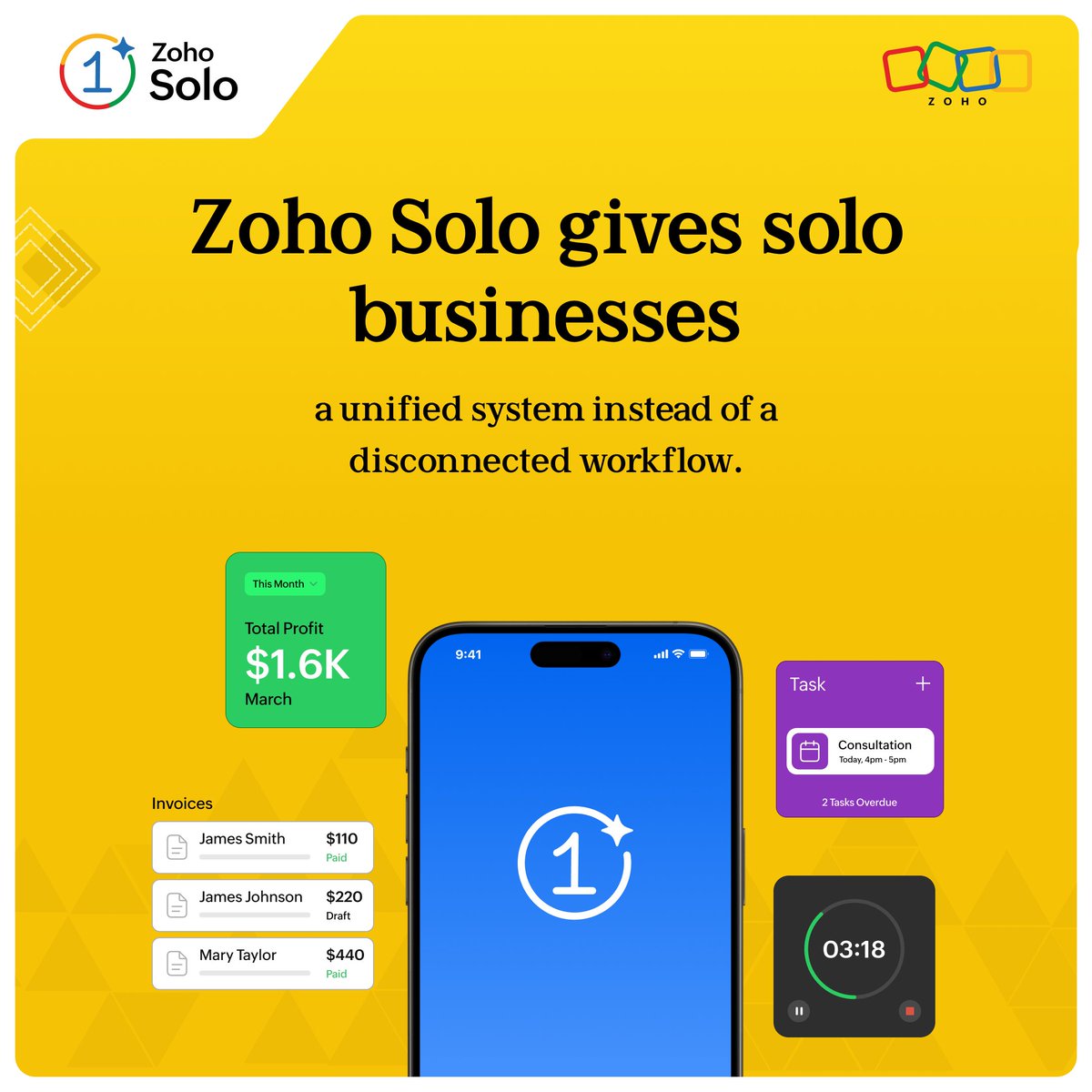 Zoho Solo tweet media