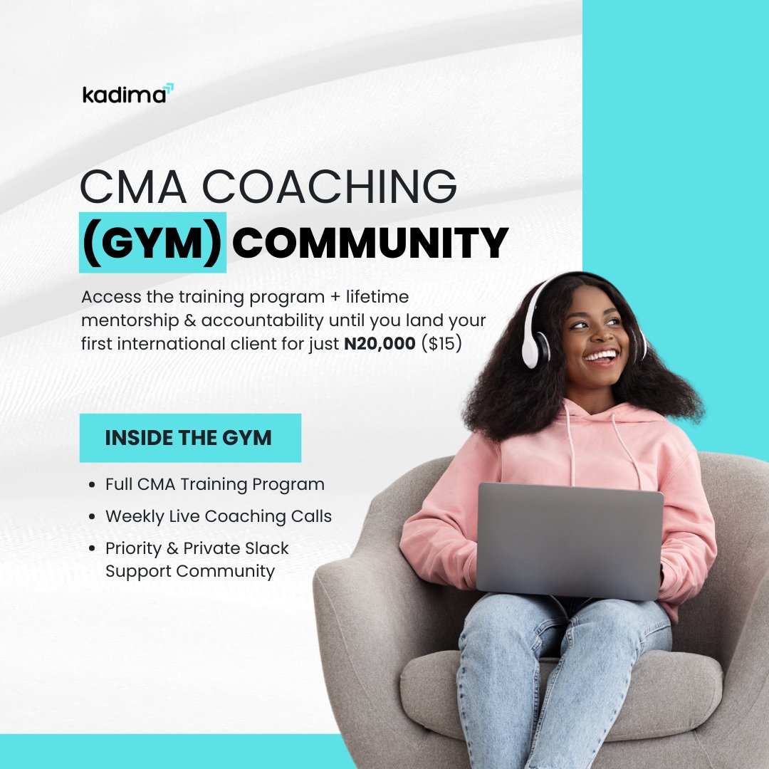 DaisyEsther8's tweet photo. CMA Coaching Community
Everything in the Training Program  plus weekly live coaching calls, until you land your first international client. Consistent, focused support for as long as it takes. This is for the VA who doesn't just want to learn the strategy, but wants to execute it https://t.co/1A8G72vto3