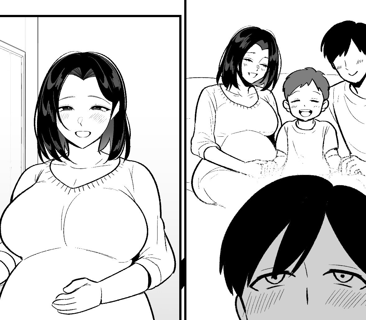 妄想シーンだけど一瞬だけボテある
初めて描いた😙 