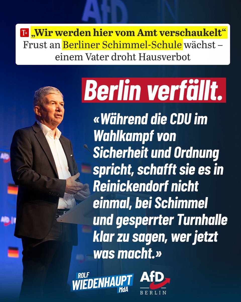 An der Bettina-von-Arnim-Schule kann man gerade ziemlich gut beobachten, wie Berlin mittlerweile funktioniert. Oder besser gesagt: wie es immer öfter nicht mehr funktioniert.

Seit 2022 melden Lehrer dort einen muffigen Geruch. Lange passiert praktisch nichts. Erst Jahre später