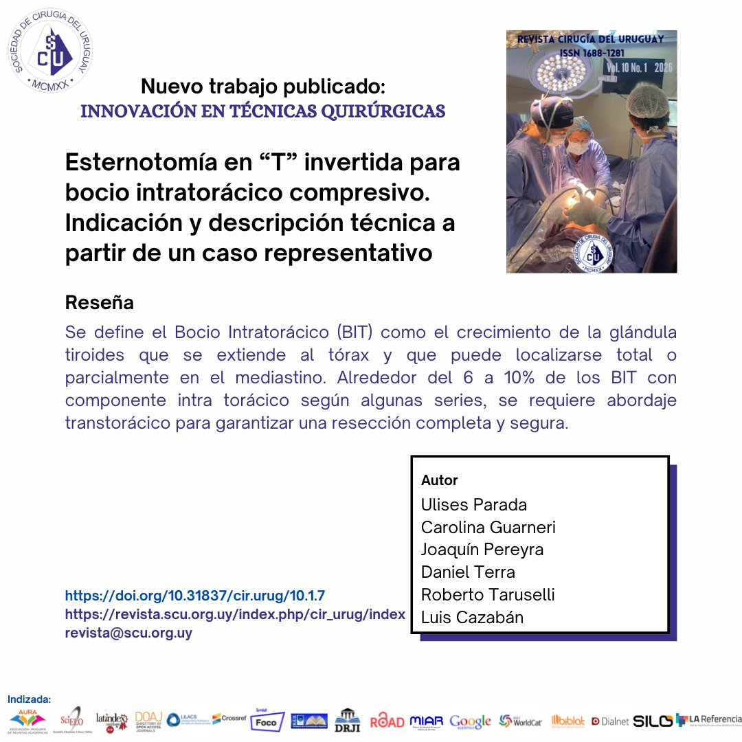 DelCirugia's tweet photo. Nuevo trabajo publicado en sección Innovación en técnicas quirúrgicas: https://t.co/f3GS0VvQmt https://t.co/BMZolqVOLv