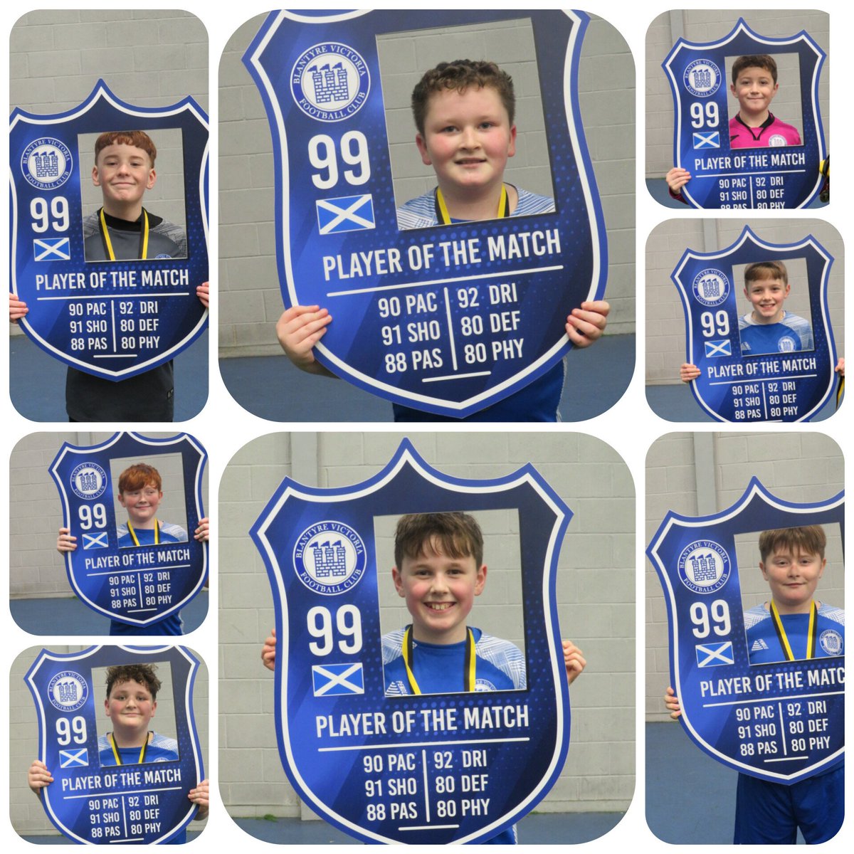 2014Vics's tweet photo. Some of our kids posing with our custom POTM card after attending the United Sports Winter Festival 🏆

#BlantyreVics
#POTM https://t.co/KIfFh2Pe6d