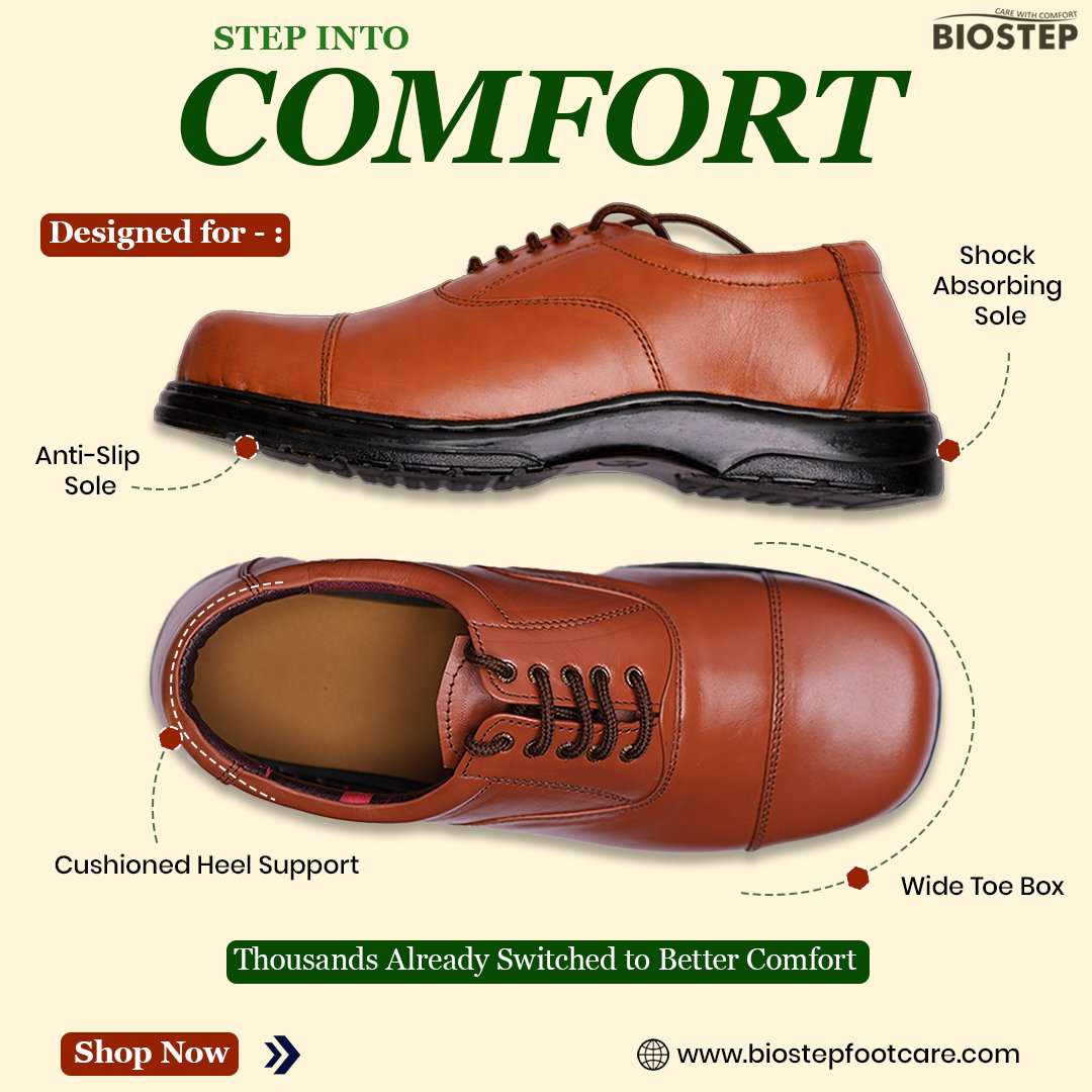 Biostep01's tweet image. Step into all-day comfort with BioStep shoes. 👞
Designed with shock absorption, anti-slip grip, cushioned heel support, and a wide toe box to keep your feet relaxed even during long hours of standing.

Shop now: biostepfootcare.com

#BioStepFootcare #ComfortInEverystep