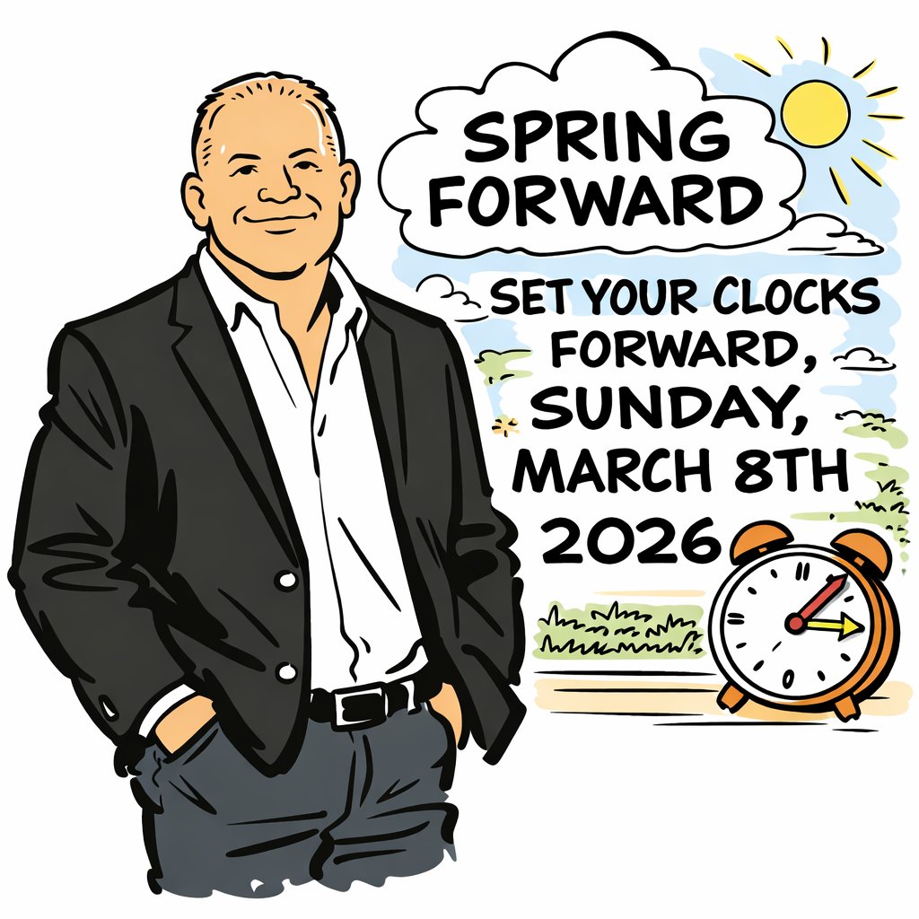 AFITonline's tweet photo. ‘Spring Forward! this weekend! Don’t forget to set clocks one hour ahead! Official time change is 2:00 am on Sunday, March 8, 2026! https://t.co/l1HaQllGL4