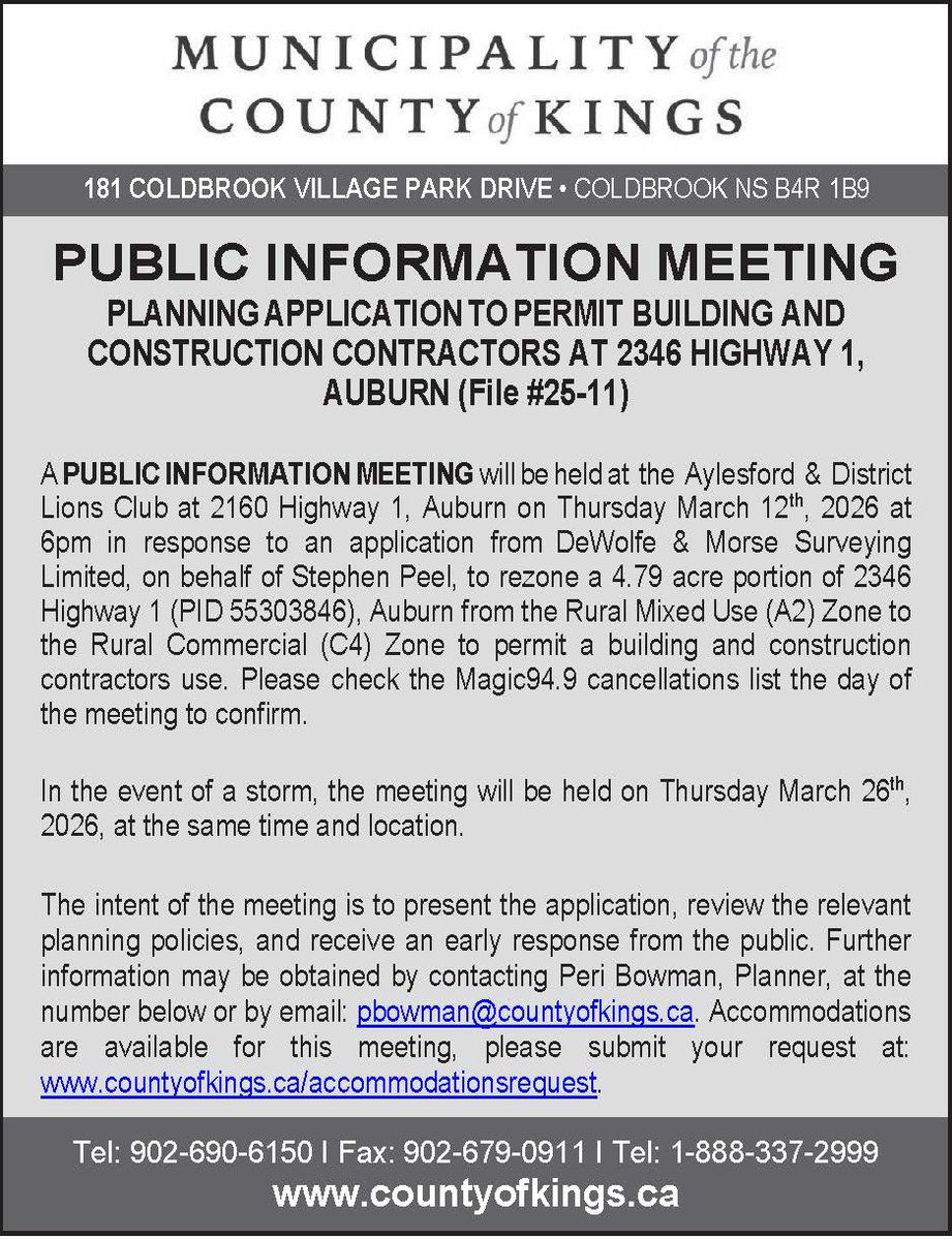 Municipality of the County of Kings tweet media