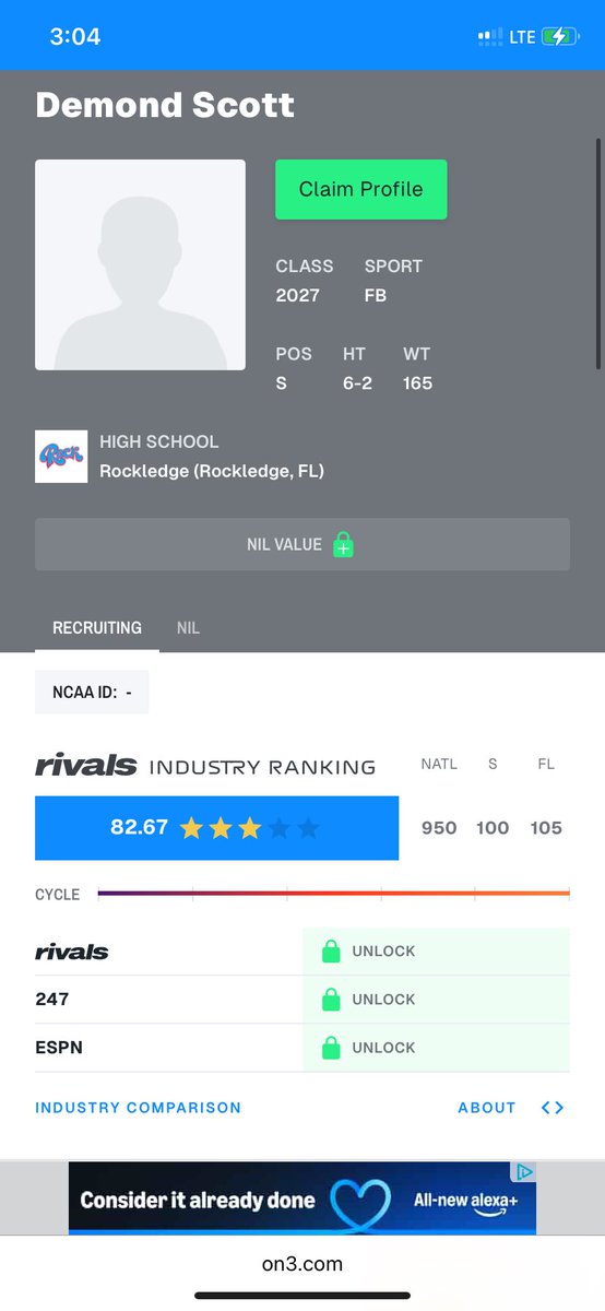 Demond kion scott Jr 3⭐️CB tweet media