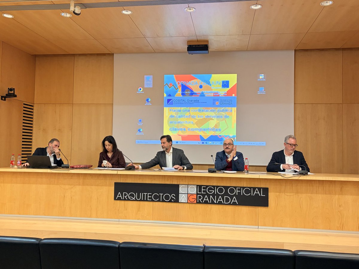 cositgranada's tweet photo. 🔵 Jornadas conjuntas COSITAL y Colegio de Arquitectos de Granada. 

🏛️ Hacia una contratación pública de calidad de los servicios de arquitectura.

🗓️ 5 de marzo de 2026. https://t.co/M7sT3TkvjY