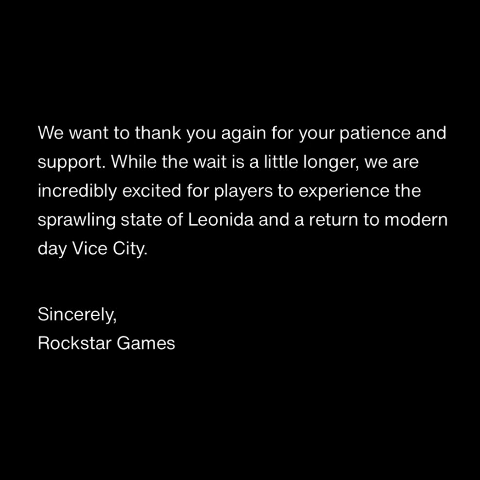 rockstationonx's tweet photo. “While the wait is a little longer, we are incredibly excited for players to experience the sprawling state of Leonida and a return to modern day Vice City.”

Just the thought of going back to Vice city in GTA 6 is absolutely awesome.

Nostalgia unlocked. https://t.co/DCm7VLLIZn