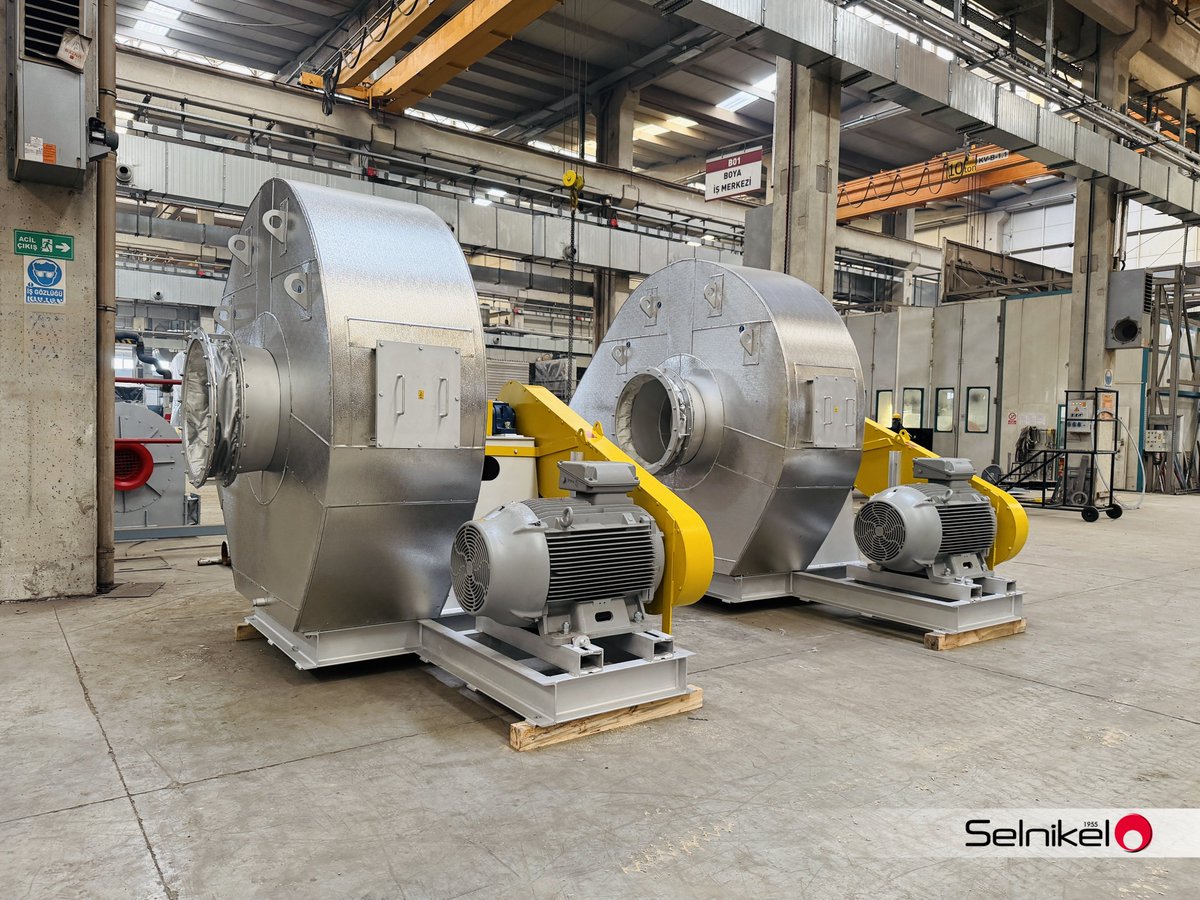 Selnikelcom's tweet image. Upon successful completion of manufacturing, our 2 x 42.000 m3/h, 110 kW capacity radial fans are ready to be transported to operate at insulation industry.

For more information:
selnikel.com

#selnikel #fan #industrialfan #radialfan
