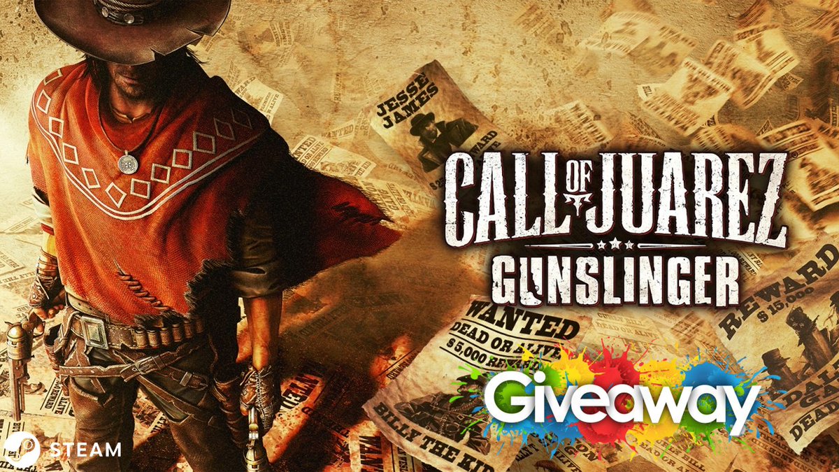 SteamGamesPC's tweet photo. 🎉🎁 STEAM GAME GIVEAWAY 🎁🎉

💥🤠"Call of Juarez: Gunslinger"🤠1x Steam Key
💟Like + ♻️Retweet + 👥Tag a companion
✔️Follow @SteamGamesPC @blizbling @DigitalArt___ @PlayStationGN @Deluxe2D

⏰ 12 Hours 🏆1 Winner!
📩DM me to sponsor a giveaway like this!
#GIVEAWAYS #SteamKey https://t.co/bwuz0EfS4f