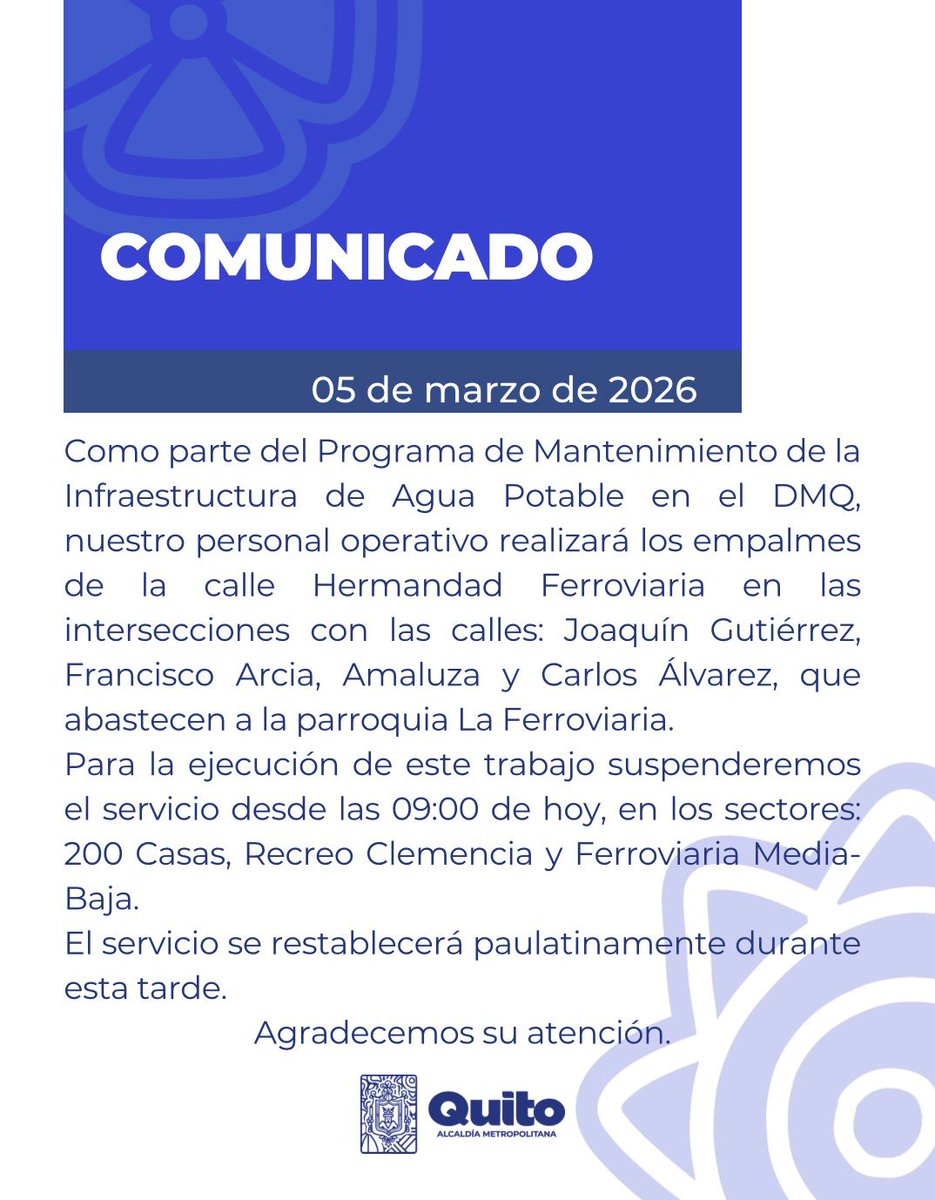 Agua Info UIO tweet media