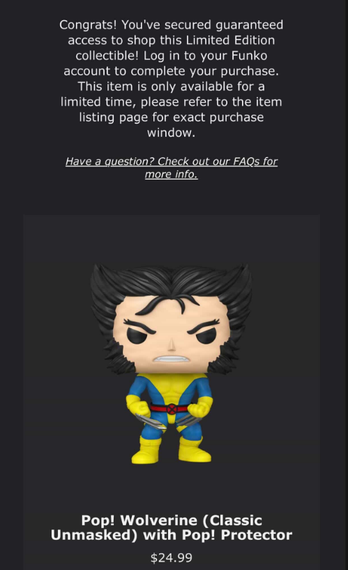 pop_holmes's tweet photo. ECCC Limited Funko winning emails are going out. Did You get Yours?
GIF it in the comments because gifs are life
.
thanks @thepopbaron
#eccc #wolverine #funkoeccc #originalfunko https://t.co/BTyQ4in6is