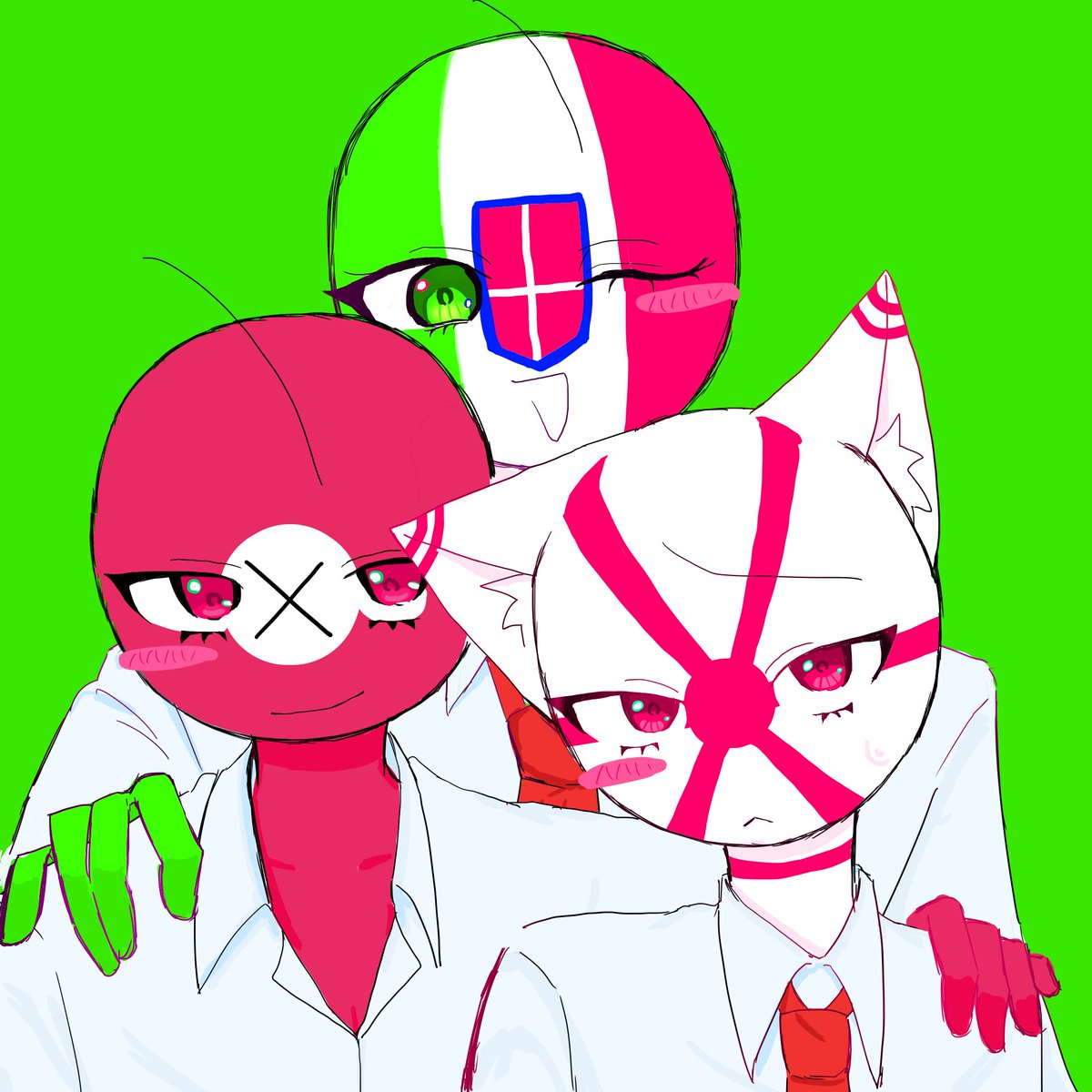 #カントリーヒューマンズ 
プリクラ風　木区車由